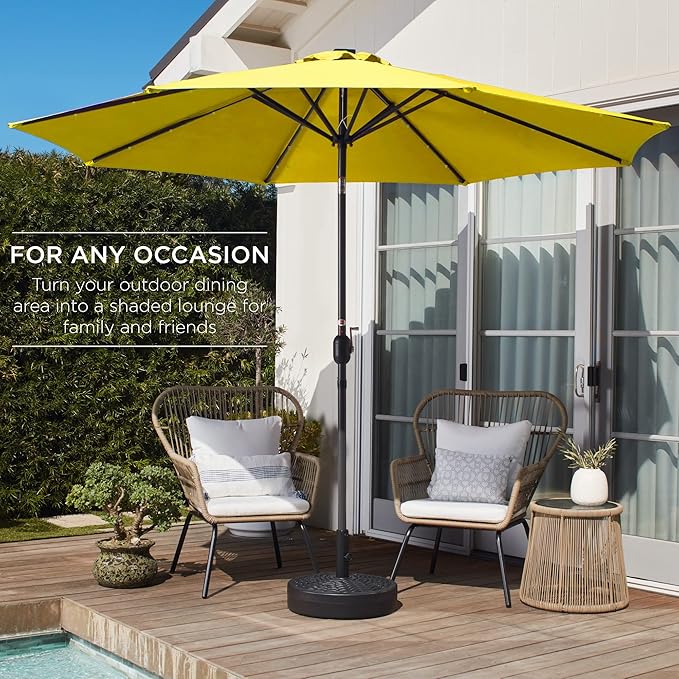 Best Choice Products 10ft Outdoor Table Compatible Steel Polyester Market Patio - Image 3