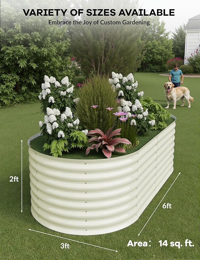 GarveeLife 6x3x2 ft Galvanized Raised Garden Bed - Image 3