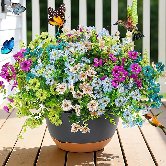 Faux Artificial Plants Flowers for Outdoor Planters Spring Summer Decor 16 by JAKY-Global