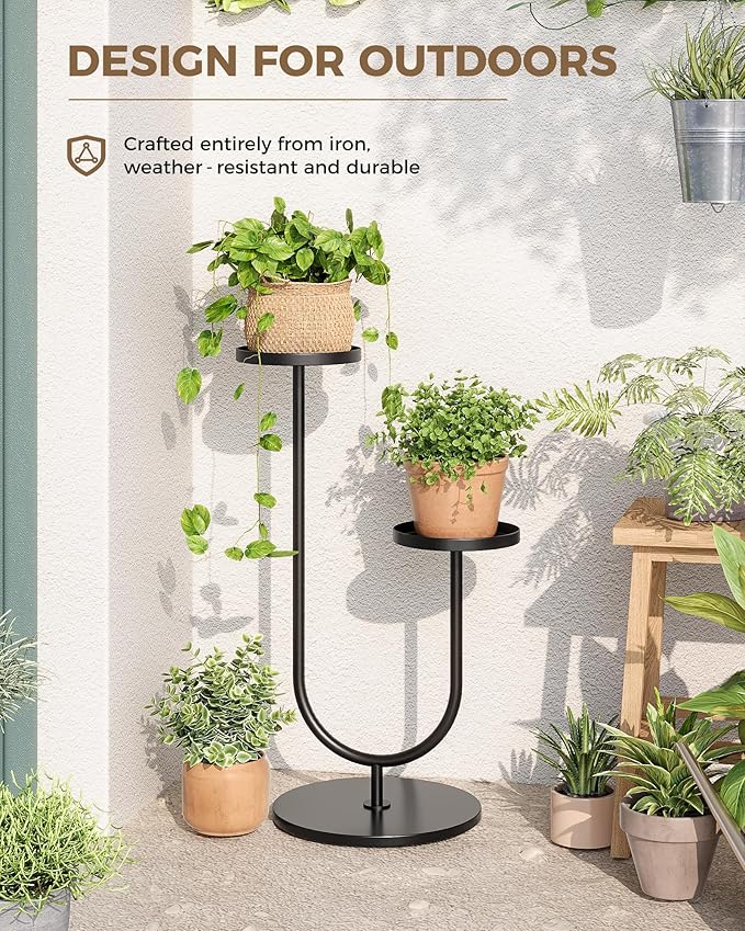 Bamworld Outdoor Plant Stand Metal Plant Stand Indoor Corner Plant Stands 2 - Image 2