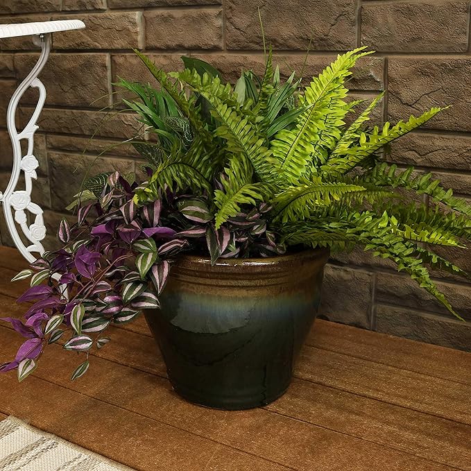 Sunnydaze Large Ceramic Plant Pot - Image 6