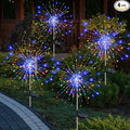 btfarm 4 Pack 120 LED Solar Garden Lights Outdoor, 8 Modes Firework Lights by btfarmdecorativelighting