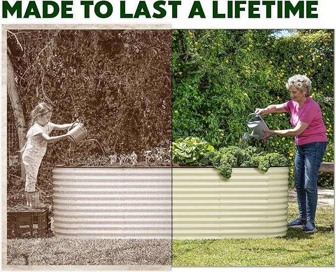 9-in-1 Galvanized Raised Garden Beds Outdoor // 8×2×2.5 ft Modular Planter - Image 5
