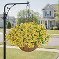 Artificial Faux Hanging Mums Plants Flowers Basket by Tiabean