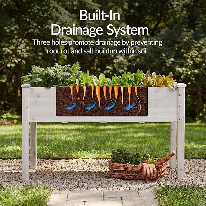 Best Choice Products 48x24x30in Raised Garden Bed, Elevated Wood Planter Box - Image 4