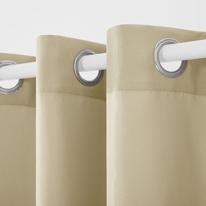 TOWN & COUNTRY BASICS Cabana Solid Heavyweight Indoor Outdoor Curtains - Image 3