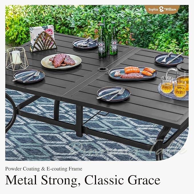Sophia and William Swivel Patio Dining Set - Image 7
