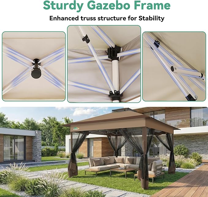 COBIZI 13x13 FT Pop up Gazebo on Clearance - Image 5