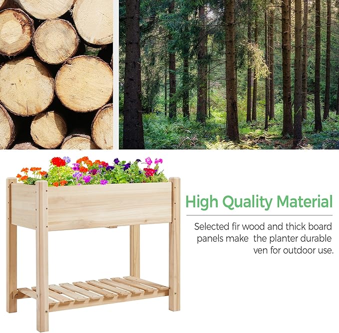 Yaheetech 34x18x30in Raised Garden Bed, Planter Box - Image 9