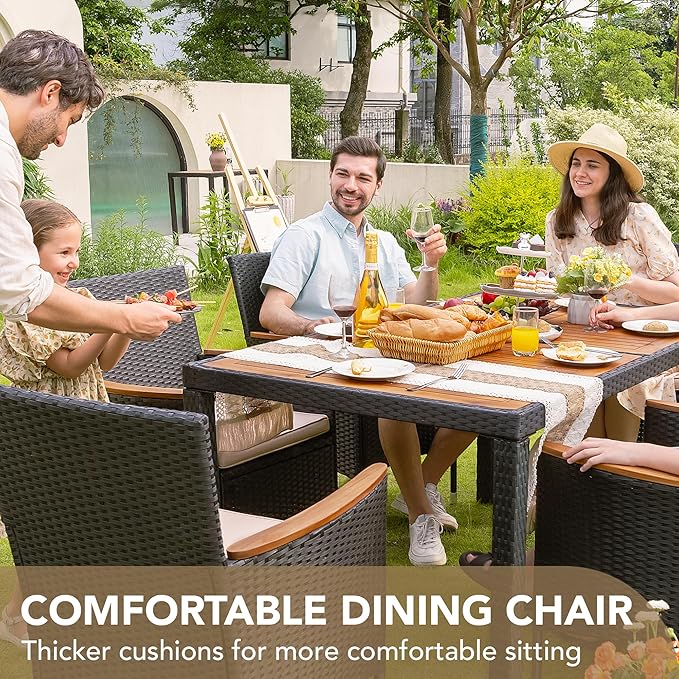Devoko Dining 7 PCS Furniture, Patio Conversation Set - Image 7