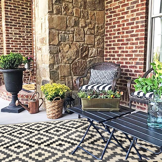 SAND MINE Waterproof Outdoor Rug 5x8 ft, Plastic Reversible Rug, Modern Area Rug - Image 5