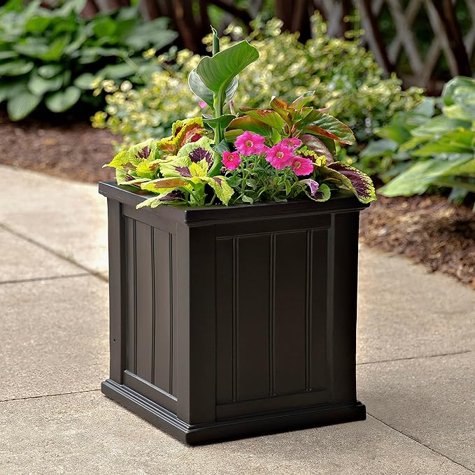Mayne Cape Cod 16-Inch Square Planter – Self-Watering, Weather-Resistant Planter - Image 4