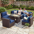 NICESOUL 7 Piece Large Size Patio Sectional Furniture Set by NICESOUL