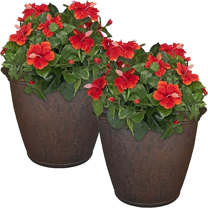 Sunnydaze 24-Inch Anjelica Large Plastic Pot by SunnydazeDecor