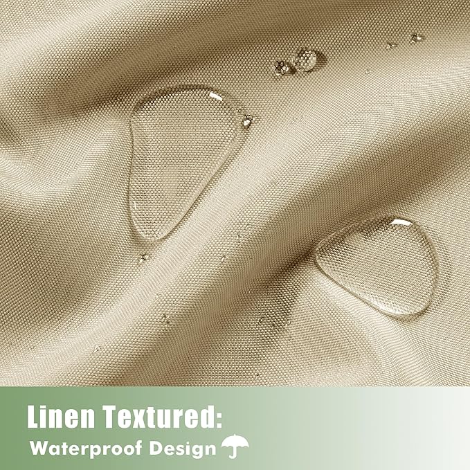 HolidayIdeas Outdoor Curtains for Patio Waterproof, 8 Panels - Image 2