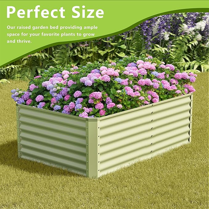 4x2x2FT Galvanized Raised Garden Bed, Galvanized Planter Boxes Outdoor - Image 5