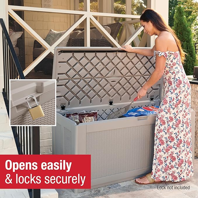 Rubbermaid Extra Large Resin Outdoor Storage Deck Box, Weather Resistant - Image 6