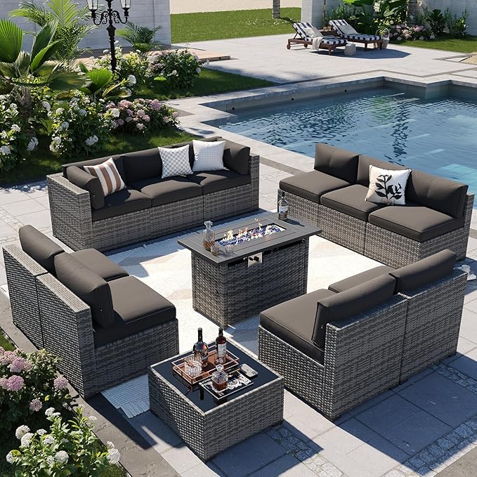 Aoxun Patio Furniture Sets, 12-Piece Outdoor Patio Furniture by Aoxun