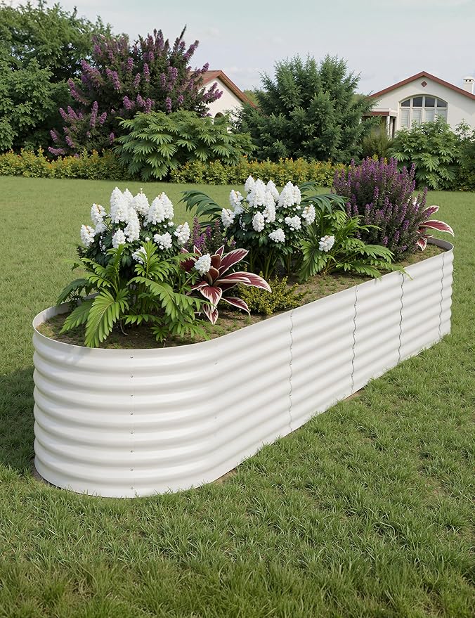 GarveeLife 8x2x2 ft Galvanized Raised Garden Bed by GarveeLife