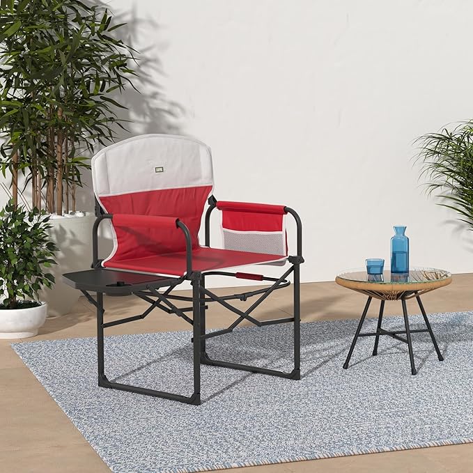 SUNNYFEEL Camping Directors Chair, Heavy Duty, Oversized Portable Folding Chair - Image 2