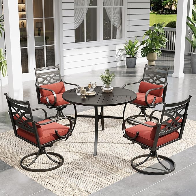 Sophia and William Swivel Outdoor Patio Dining Set by SophiaWilliam