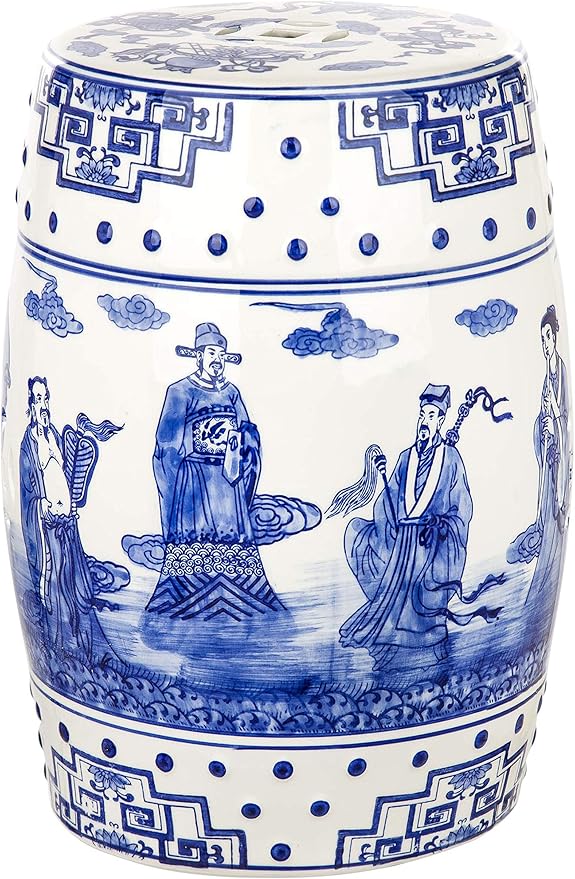 Safavieh Ocean Jewel Chinoiserie Ceramic Decorative Garden Stool - Image 4