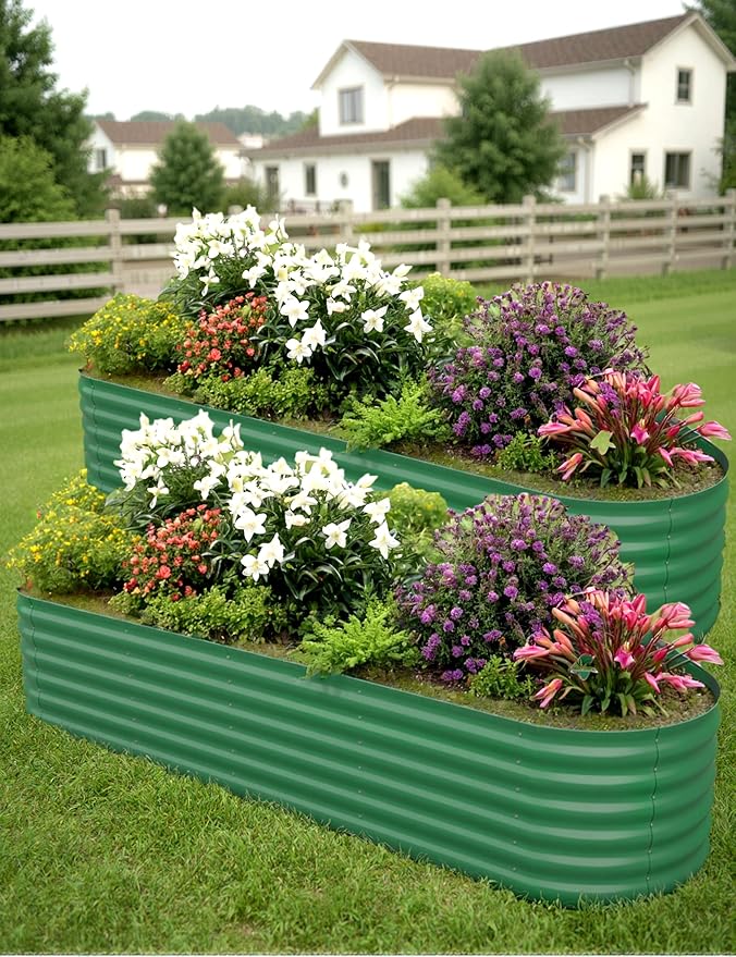 GarveeLife 2 Pcs Raised Garden Beds Outdoor 8x2x1.5 ft - Image 2