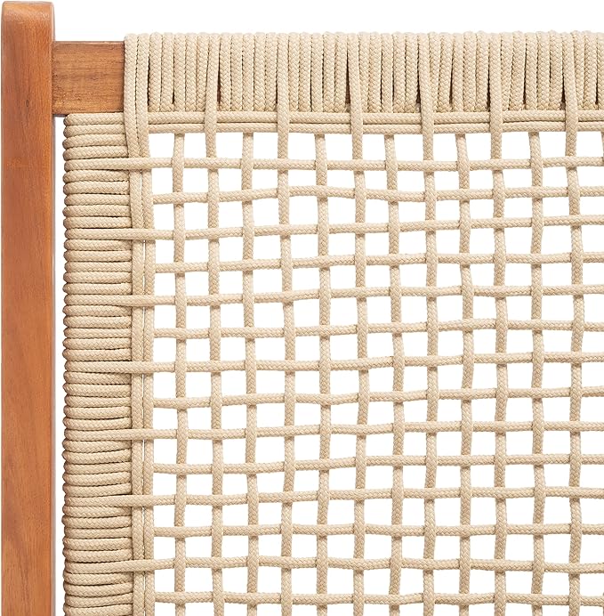 SAFAVIEH Outdoor Collection Kobina Natural Acacia Wood/Natural Rope Foldable - Image 10