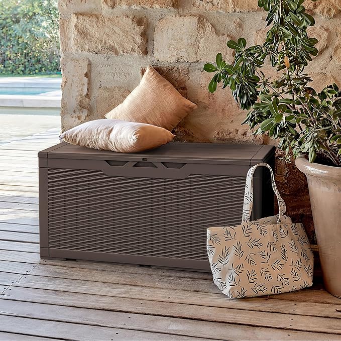 Greesum 100 Gallon Resin Patio Storage Box - Image 2