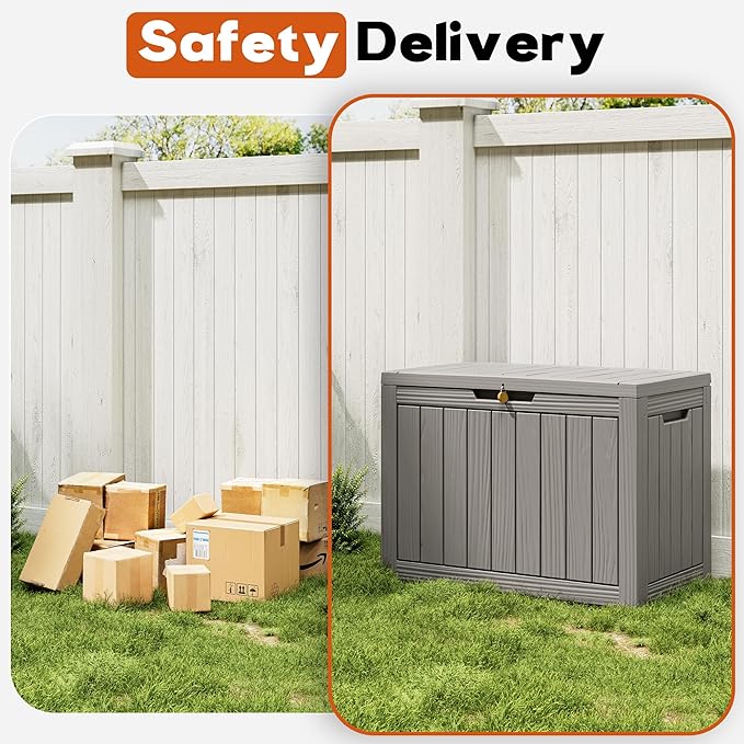 Outdoor Storage Box, Resin Deck Boxes Indoor and outdoor, Waterproof Storage - Image 6