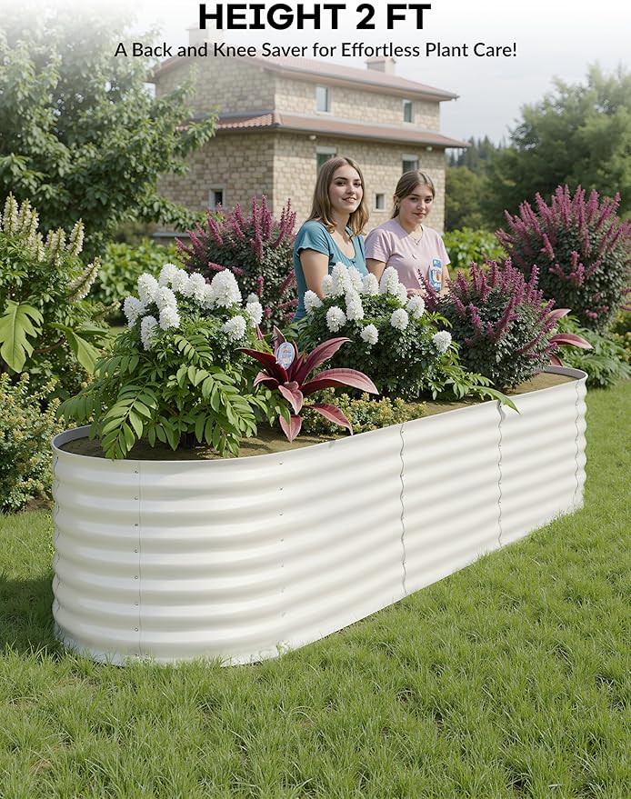 2 Pcs Raised Garden Beds Outdoor 8x2x2 ft - Image 5