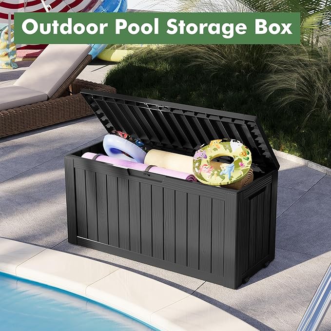 Outdoor Storage Box, Resin Deck Boxes Indoor and outdoor, Waterproof Storage - Image 5