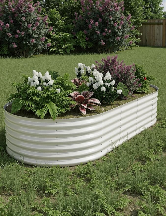 GarveeLife 8x4x1.5 ft Galvanized Raised Garden Bed by GarveeLife