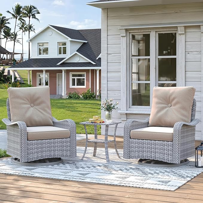 2-Seat Modern Patio Furniture Set by MASIONBACKYARDS
