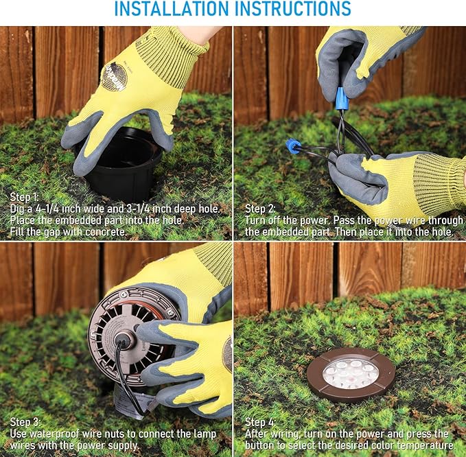 LEONLITE Dia. 4 Inch 5CCT Well Lights Landscape LED In Ground, 5 Color - Image 8