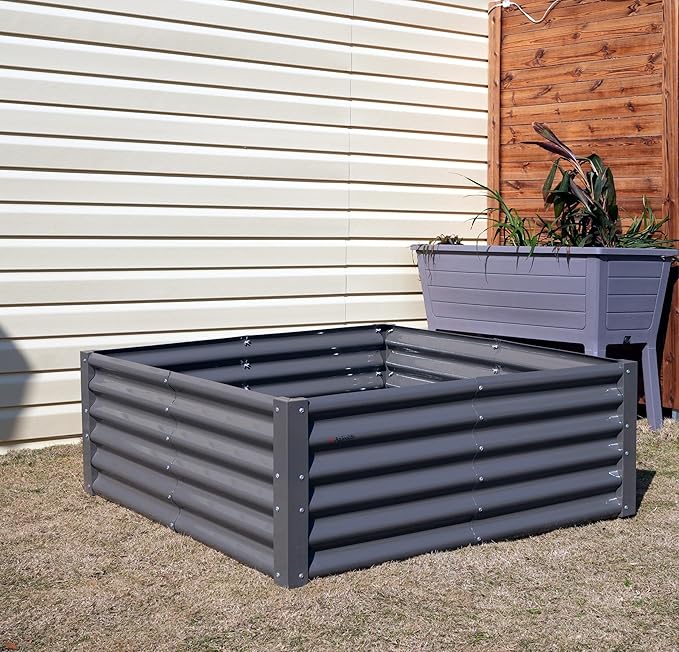 A ANLEOLIFE Set of 6, 18 Inch Tall Quartz Grey Raised Garden Beds Kit, - Image 7
