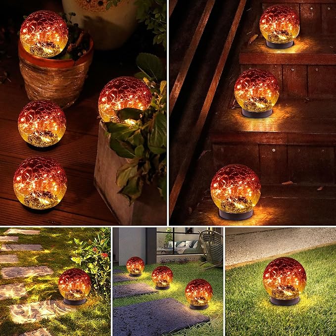 Solar Globe Lights Outdoor Waterproof-Solar Balls-Solar Garden Lights-Orbs - Image 7