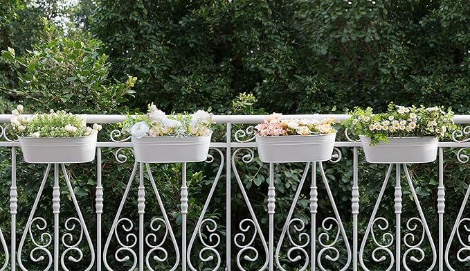 Dahey 4 Pcs Metal Iron Hanging Flower Pots - Image 5