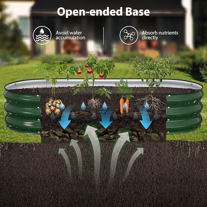 Raised Garden Bed Kit, Large Metal Raised Beds - Image 4