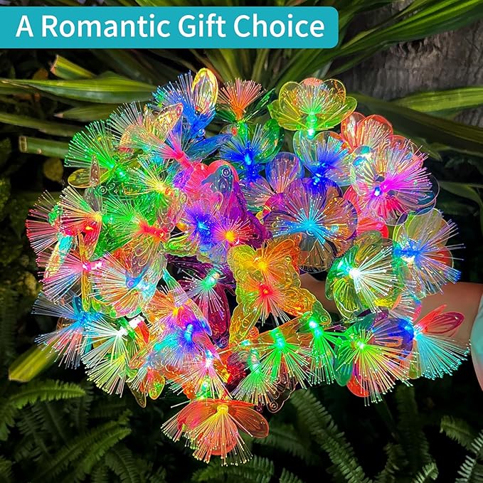 JJGoo 2 Pack Solar Garden Lights, Solar Butterfly Swaying Light - Image 9