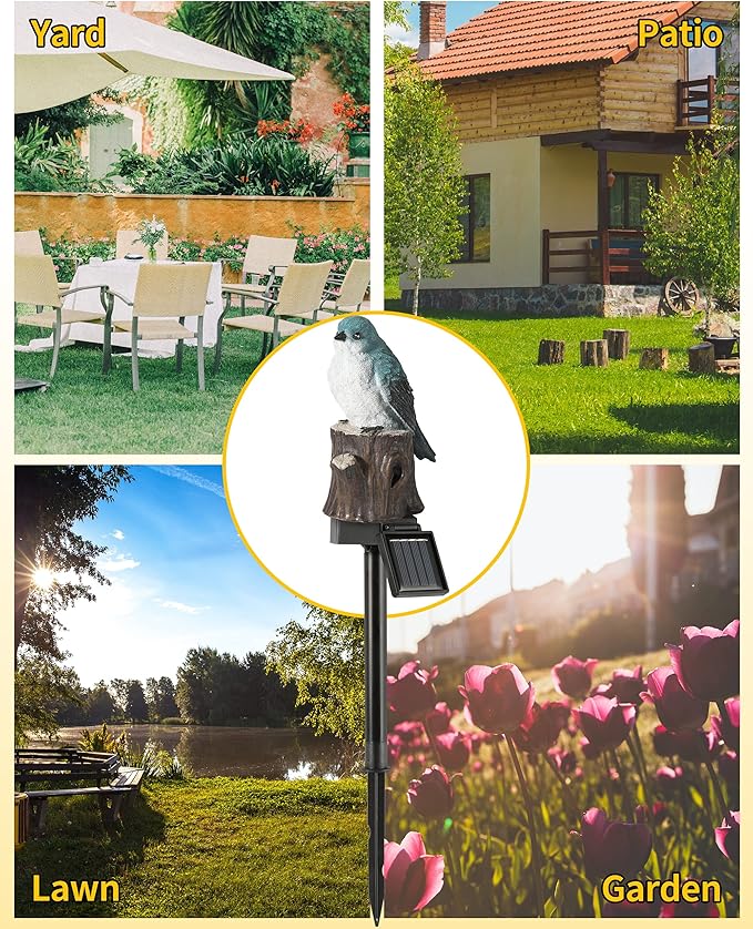 iStatue Bird Solar Decorative Garden Stake Lighting, Waterproof Cute Animal - Image 7