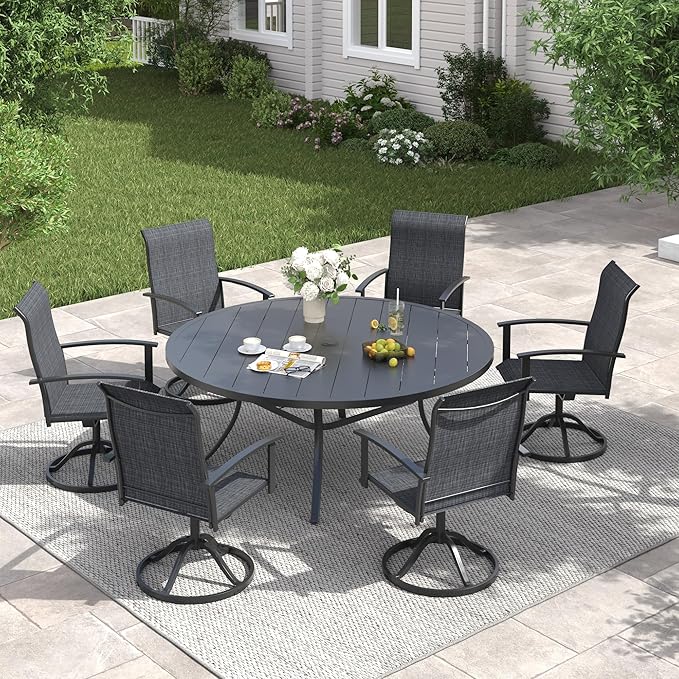 VICLLAX 50" Outdoor Round Patio Table - Image 2