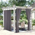 NICETOWN 2 Panels Waterproof Patio Outdoor Curtains 95 inches Long, Thermal by NICETOWN