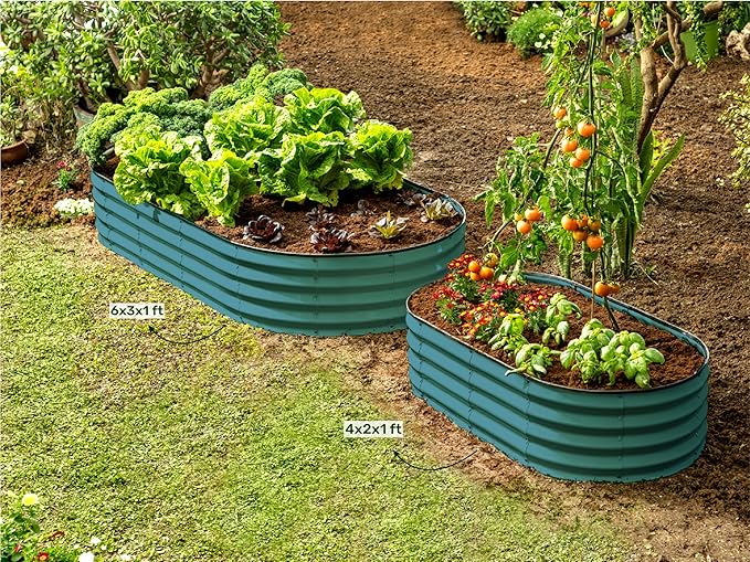 Plant & Plot Galvanized Raised Garden Beds Outdoor // 6×3×1 ft Planter Raised - Image 6