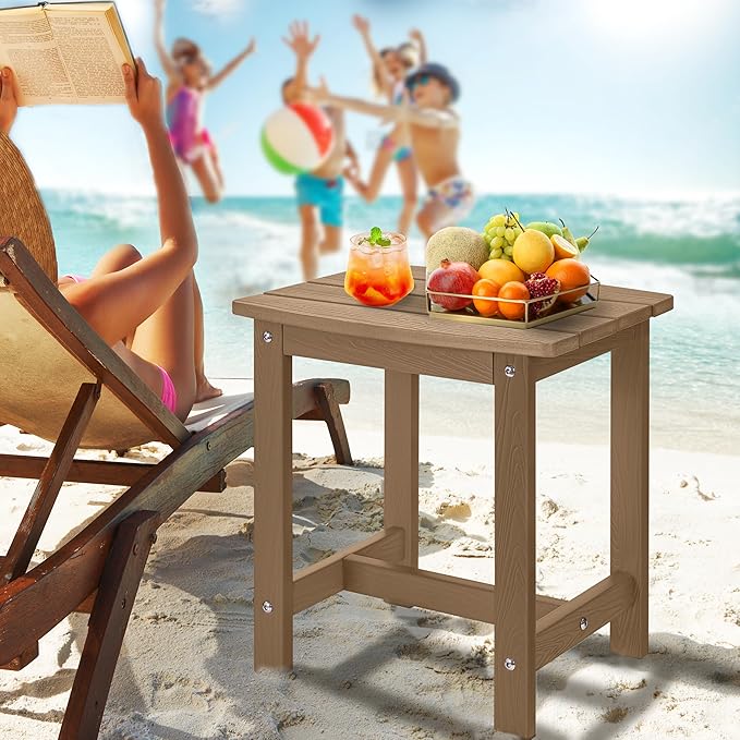 Y&M Outdoor Side Table, HIPS Adirondack Small Single Table, Waterproof Square - Image 5