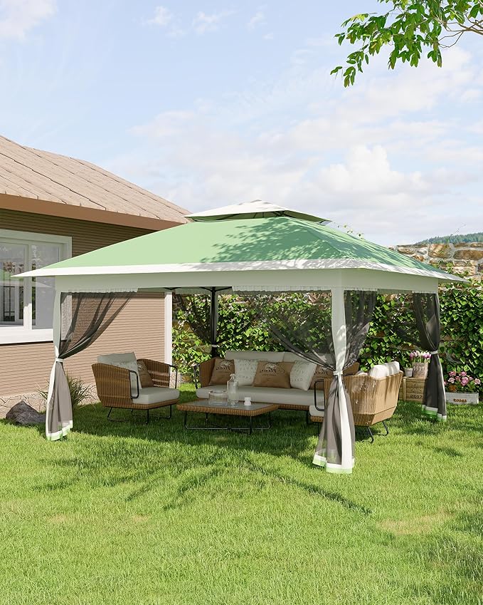 Canopy Tent 13x13 ft, Pop Up Gazebo One-Push Setup - Image 9