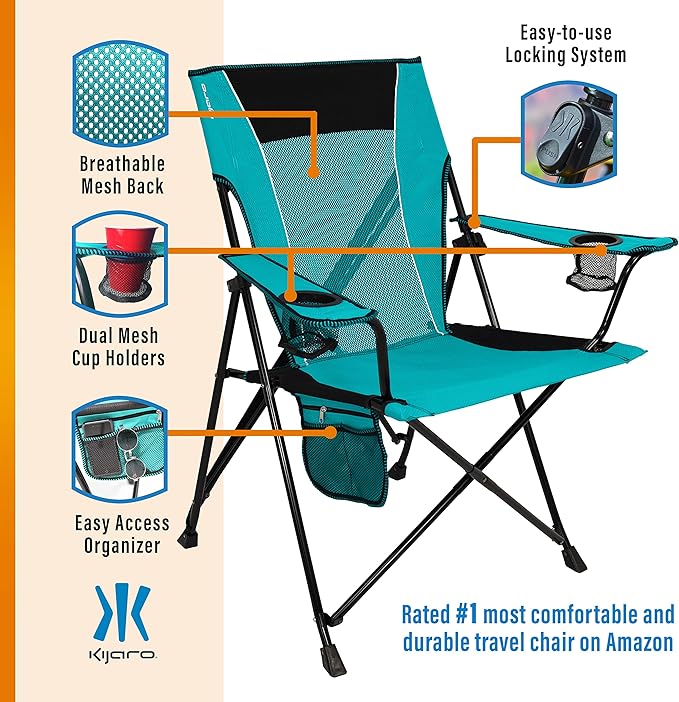 Kijaro Dual Lock Portable Camping Chair - Image 5