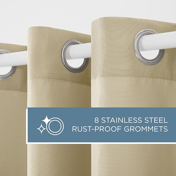 TOWN & COUNTRY BASICS Cabana Solid Heavyweight Indoor Outdoor Curtains - Image 11