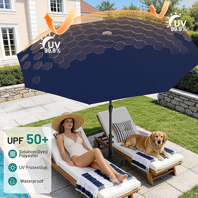 AreShark 9 FT Patio Umbrella for Outdoor, Outdoor Umbrella - Image 4