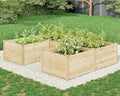 AMERLIFE U-Shaped Raised Garden Bed, 7.5Wx6Dx1.6H Free Combination Outdoor by AMERLIFE